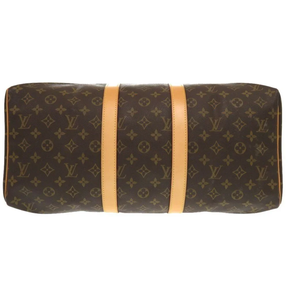 LOUIS VUITTON Authentic Brown Monogram Keepall 45 Boston Bag